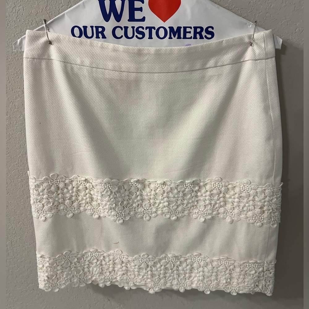 LOFT White Skirt